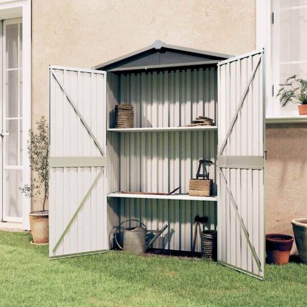vidaXL Gerätehaus grau B/H: ca. 116x175 cm