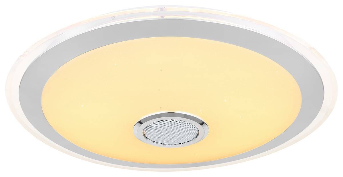 GLOBO Deckenleuchte 41371-24 Dunny weiß Opal klar Metall Kunststoff Chrom H/D: ca. 10,5x43 cm