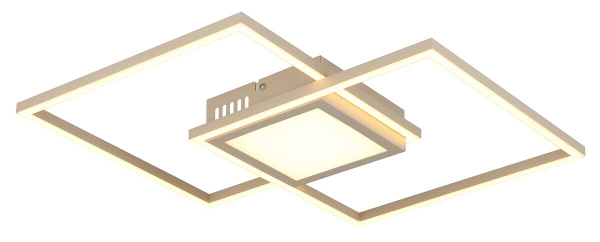 GLOBO LED-Deckenleuchte sand Metall Aluminium B/H/L: ca. 42,6x5x42,6 cm 1 Brennstellen