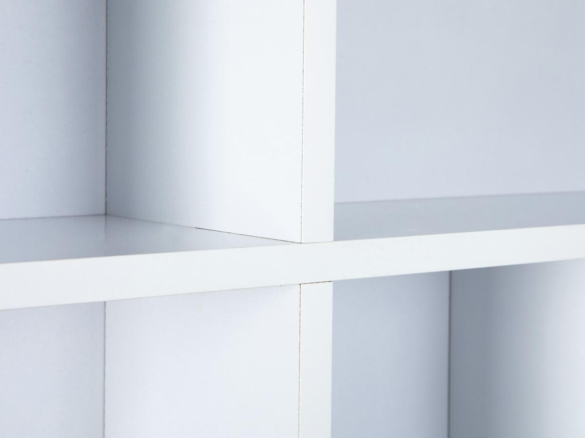 Vitrine Decem weiß schwarz MDF B/H/T: ca. 70x70x13 cm