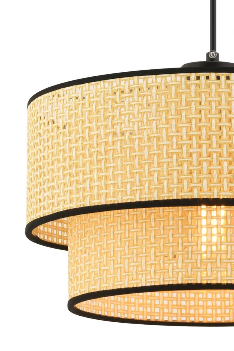 Opviq Pendelleuchte Echo Hazeran kamel Baumwolle B/H/T/L/D: ca. 30x65x30x30x30 cm E27 1 Brennstellen