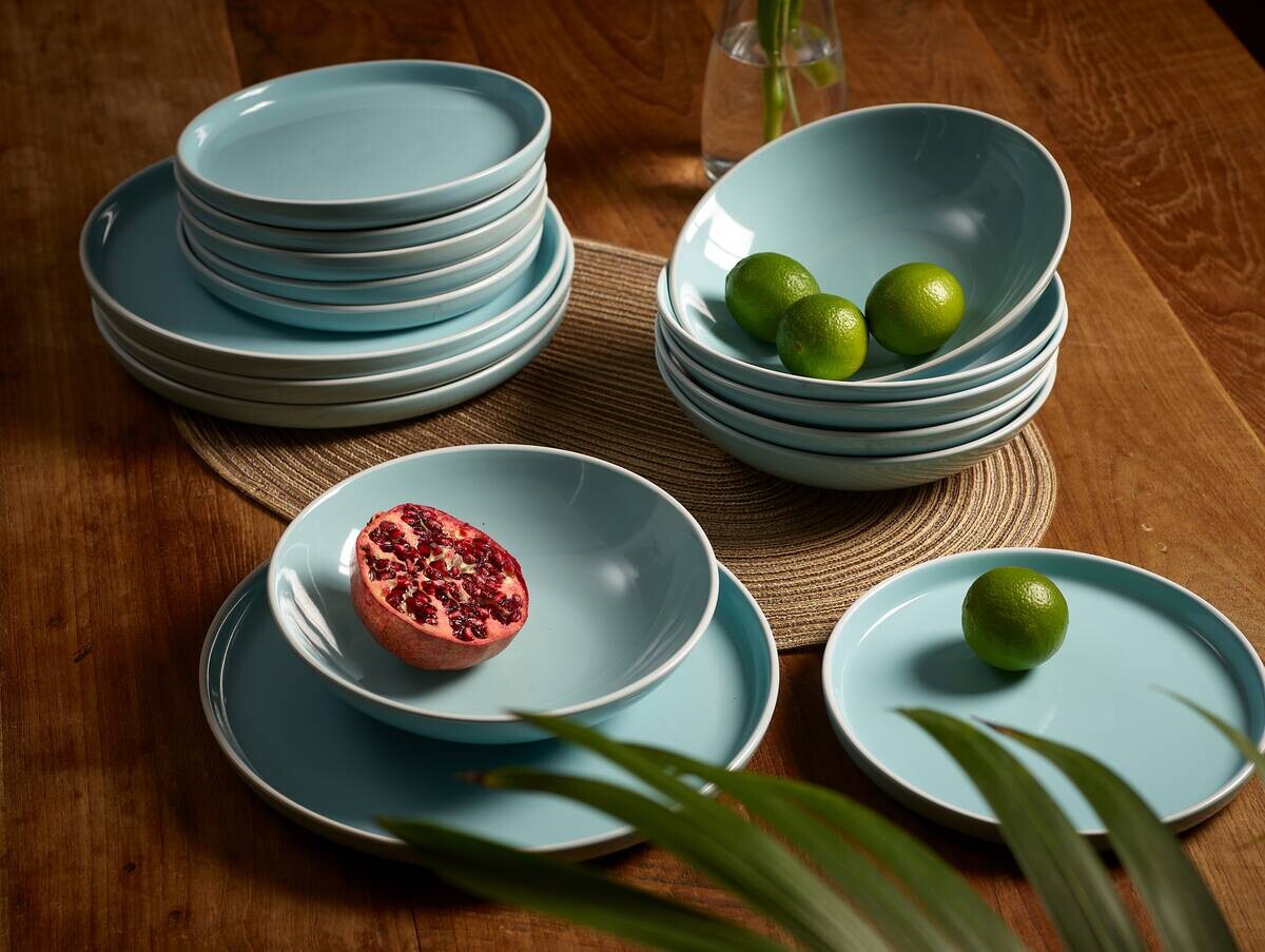 ECHTWERK Tafelservice Nerea mint Steingut 12 tlg.