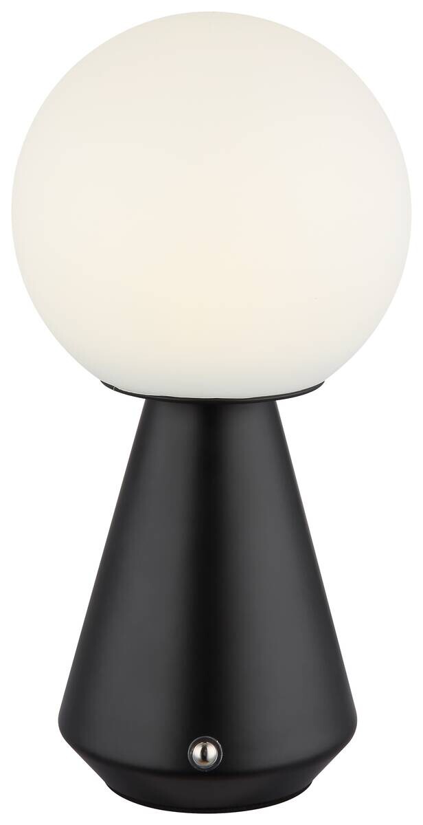 GLOBO Tischleuchte Opal mattschwarz Acryl Metall H/D: ca. 23,5x12 cm 1 Brennstellen