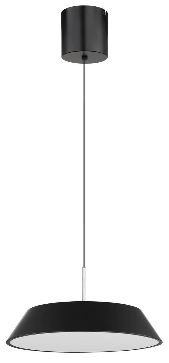 GLOBO LED-Hängeleuchte Opal mattschwarz Metall Kunststoff H/D: ca. 180x40 cm 1.0 Brennstellen