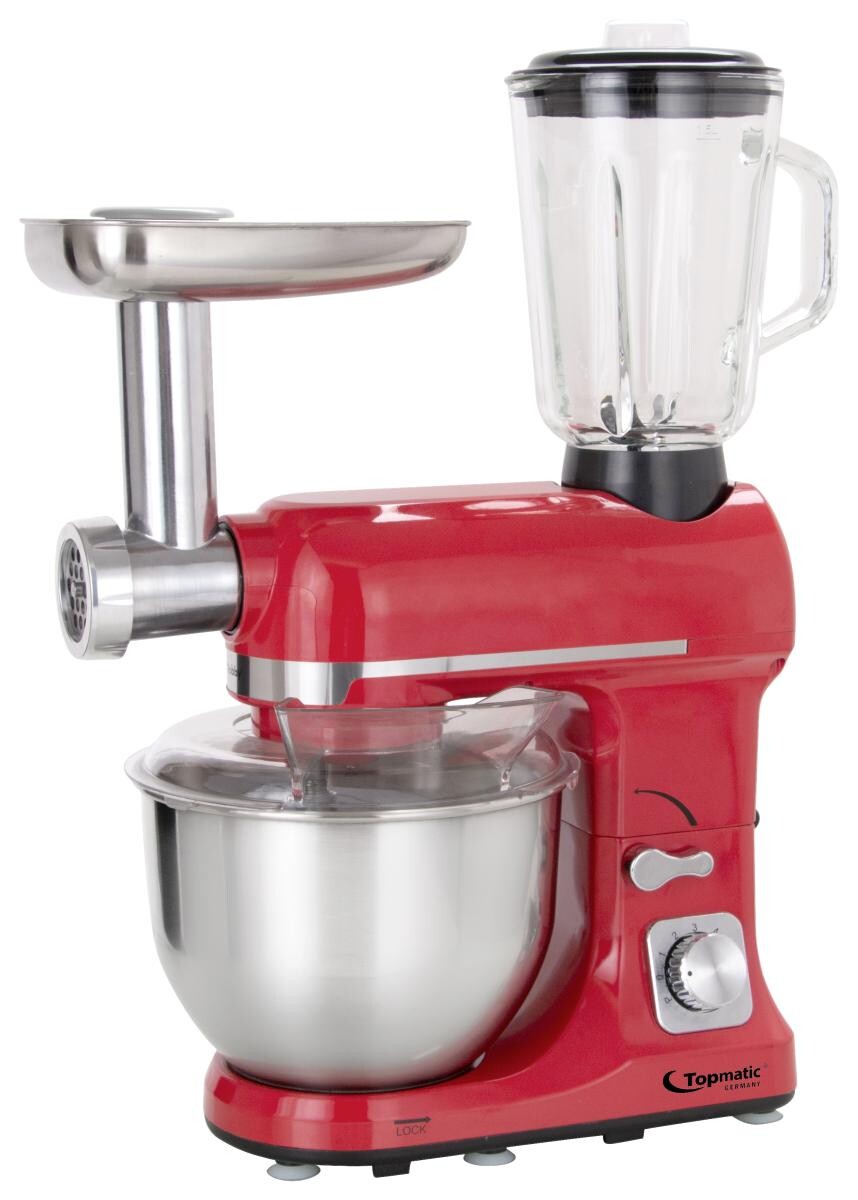 POCOline Küchenmaschine rot Kunststoff Glas Metall B/H/L: ca. 23,7x53,7x47,1 cm