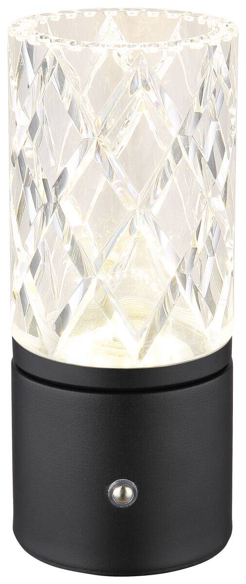 GLOBO LED-Tischleuchte Sanja schwarz Metall Acryl H/D: ca. 19x8 cm