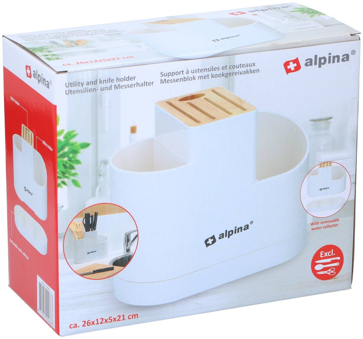 alpina Küchen-Organizer weiß Kunststoff