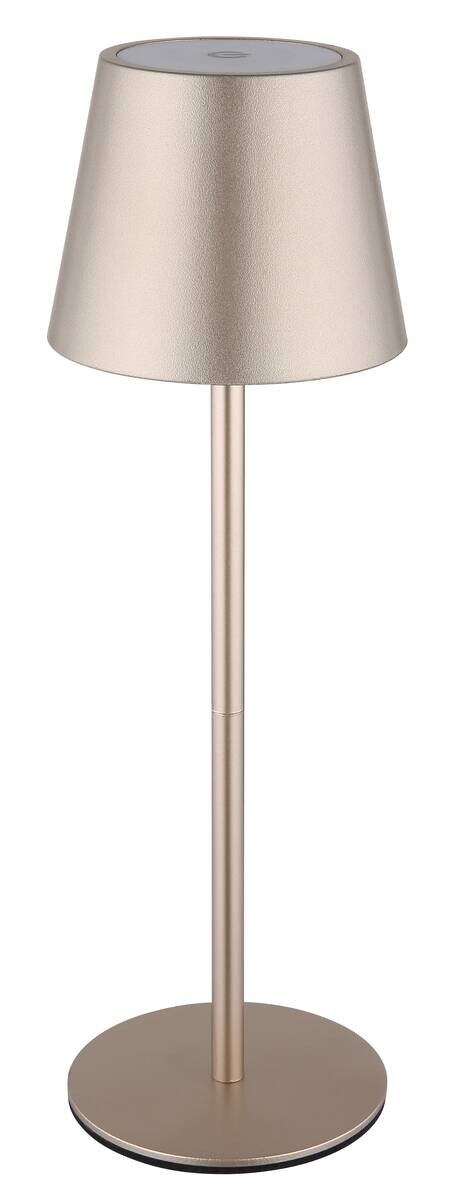 GLOBO LED-Tischleuchte Vannie champagner Metall Kunststoff H/D: ca. 36x11,5 cm