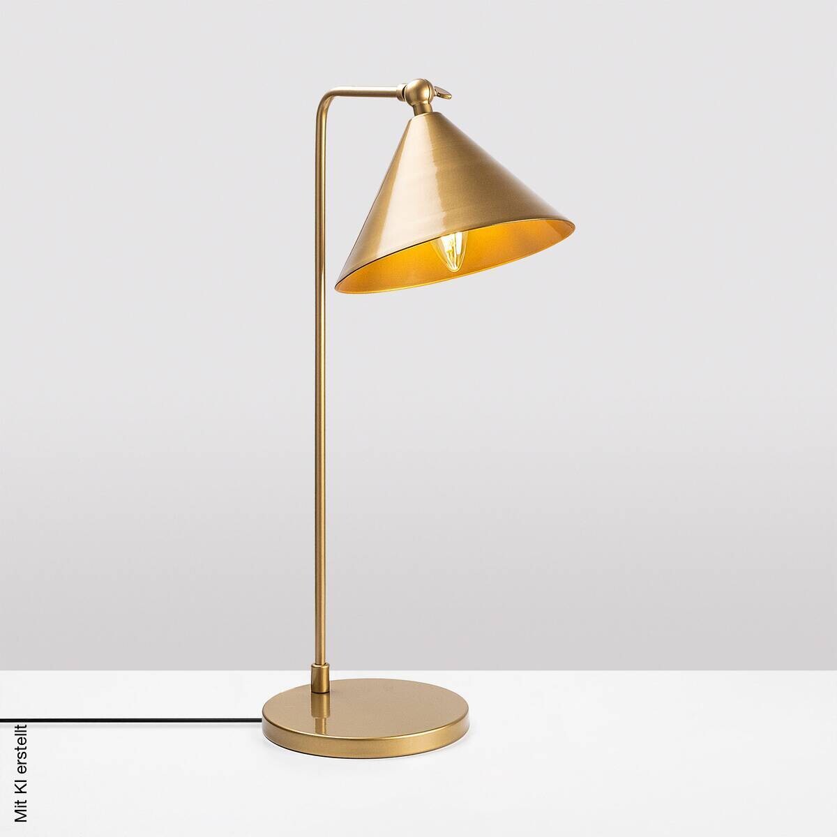 Opviq Tischleuchte gold Metall B/H/L: ca. 26x50x24 cm E14 1 Brennstellen