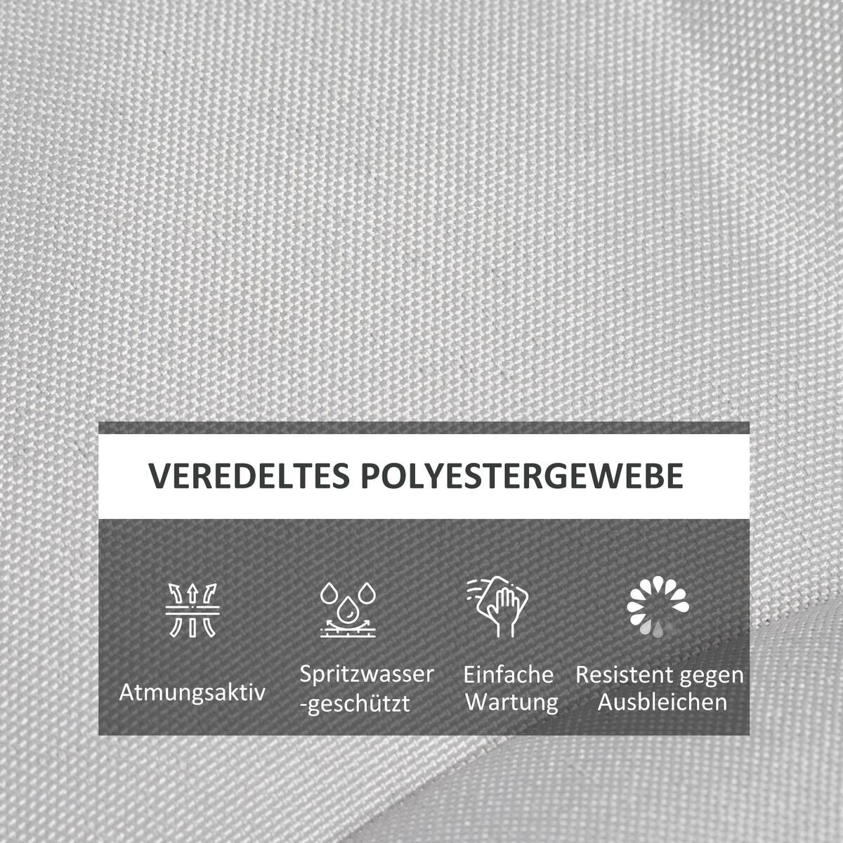 Outsunny Auflagen 6er-Set hellgrau Polyester B/H/L: ca. 40x4x40 cm