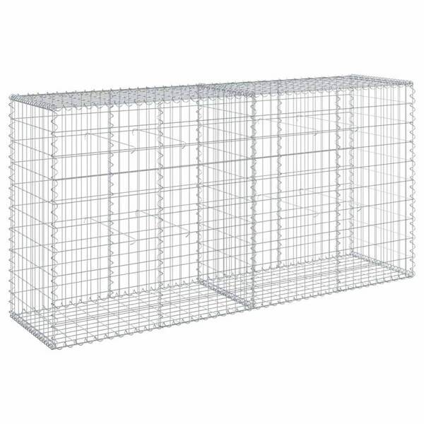 Gabionen-Korbe silber Eisen B/H/L: ca. 50x100x200 cm
