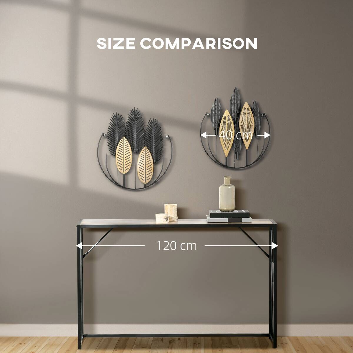 HOMCOM Wand-Element schwarz Polypropylen B/H/L: ca. 3x40x46 cm