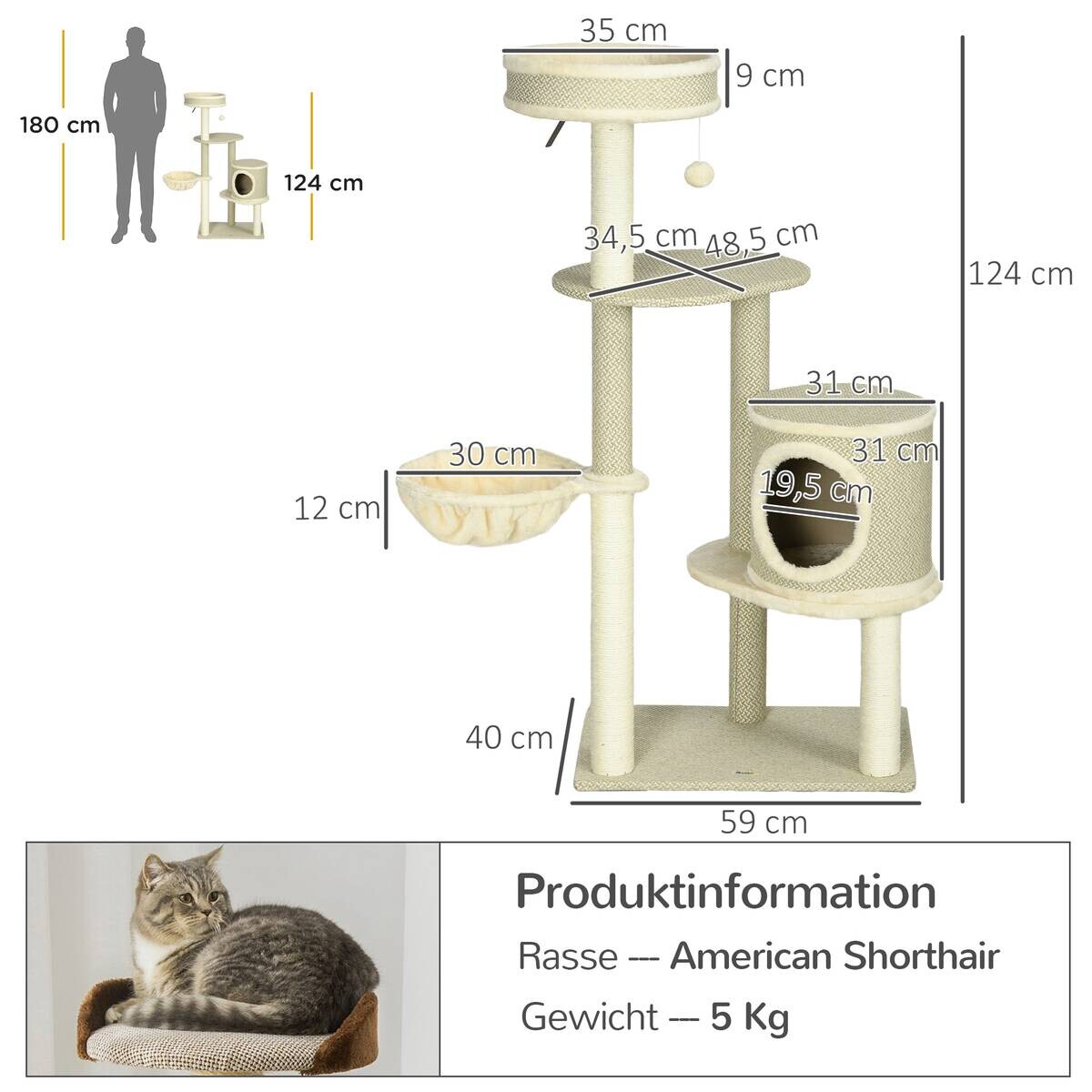 PawHut Kratzbaum