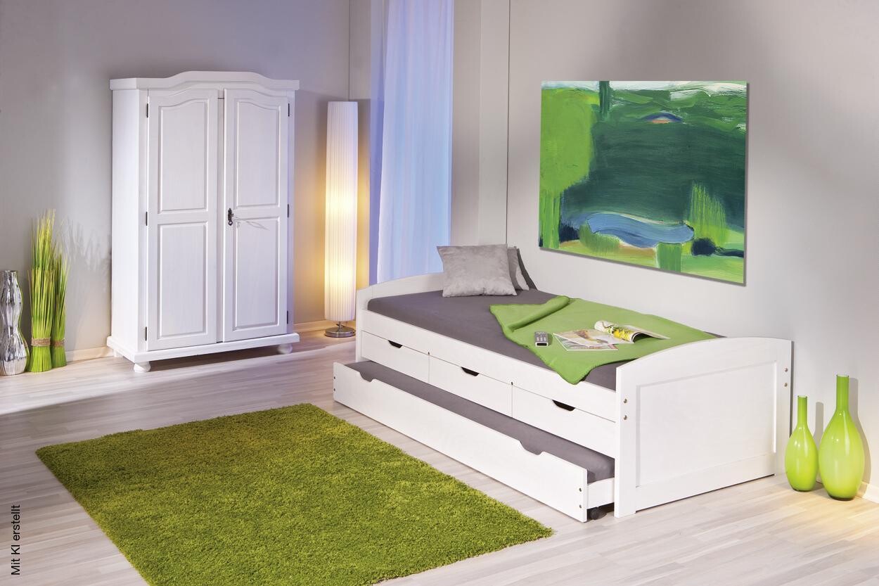 Funktionsbett Ulli weiß Liegefläche B/L: ca. 90x190 cm