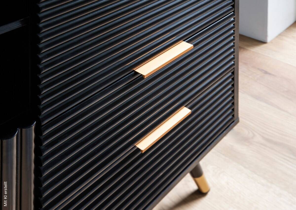 Sideboard schwarz B/H/T: ca. 77x97x40 cm