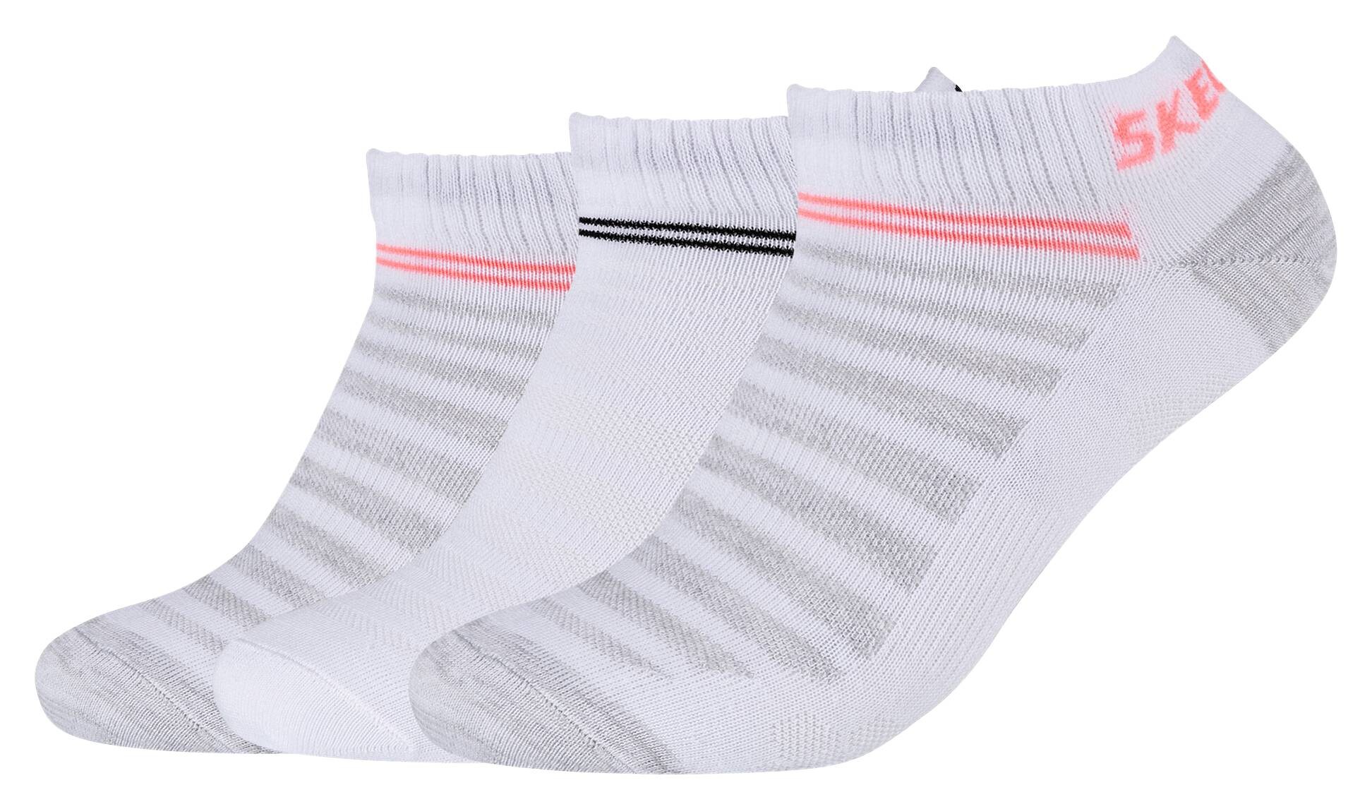 Skechers Damen & Herren-Socken Skechers Weißmix 3 Packstücke Größe 35-38
