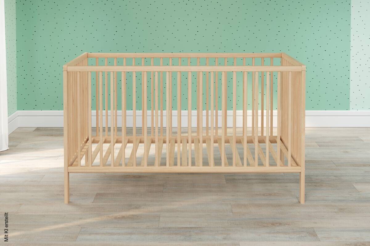 Babybett buche B/H/T: ca. 144x84x78 cm Liegefläche B/L: ca. 70x140 cm