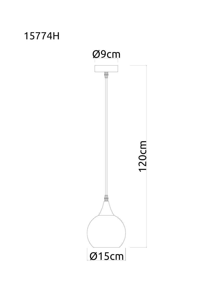 GLOBO Pendelleuchte Nika schwarz Glas Metall H/D: ca. 120x15 cm null 1 Brennstellen