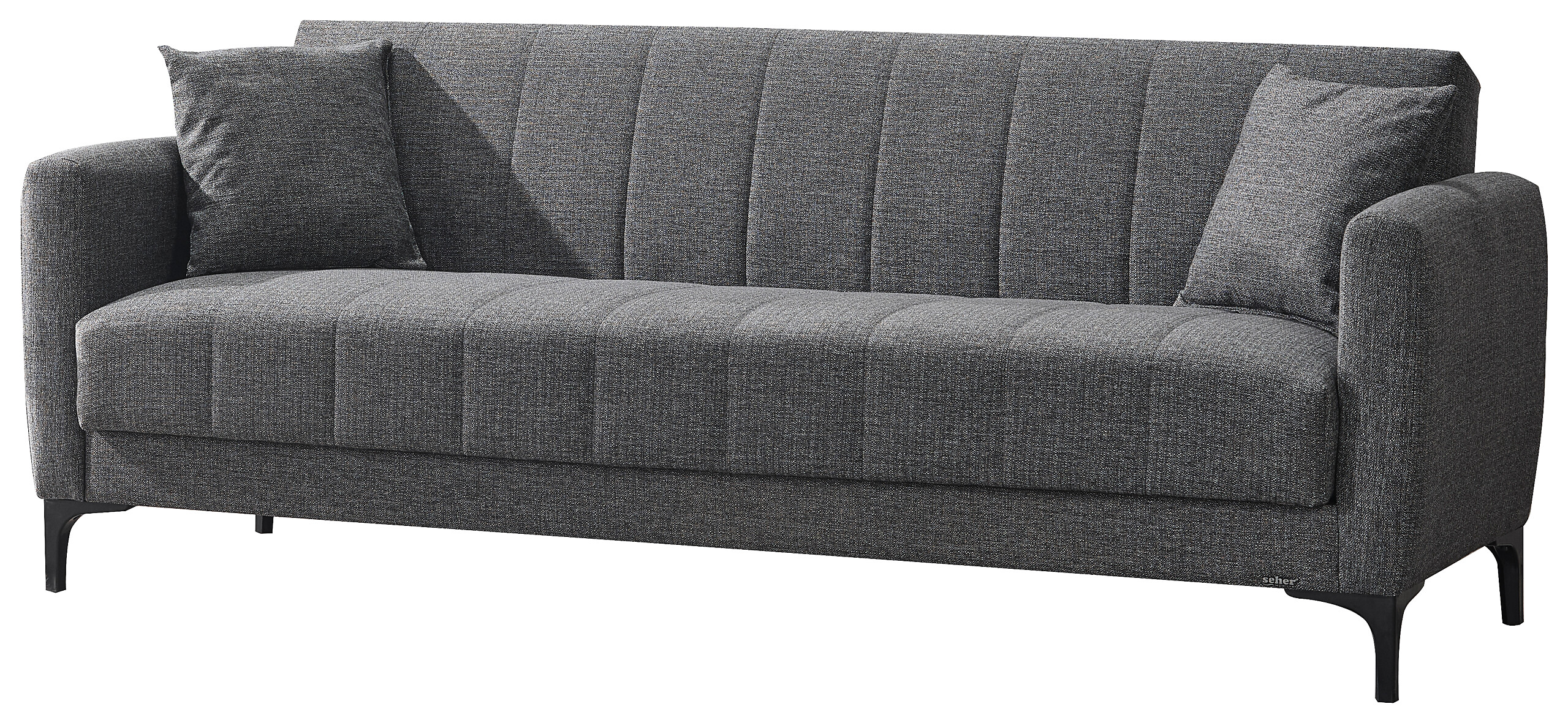 Schlafsofa Rovigo anthrazit Microfaser B/H/T: ca. 214x84x83 cm