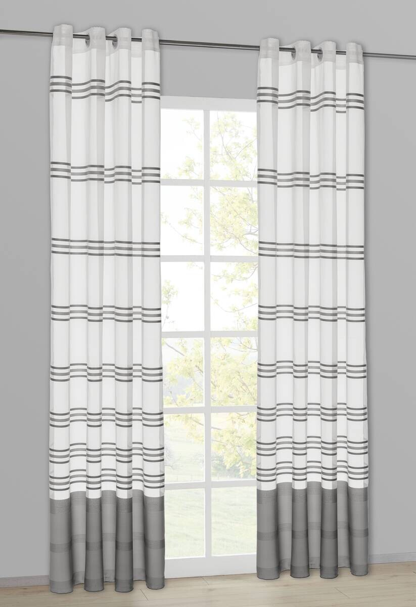 POCOline Ösenvorhang Chicago silber B/L: ca. 150x245 cm