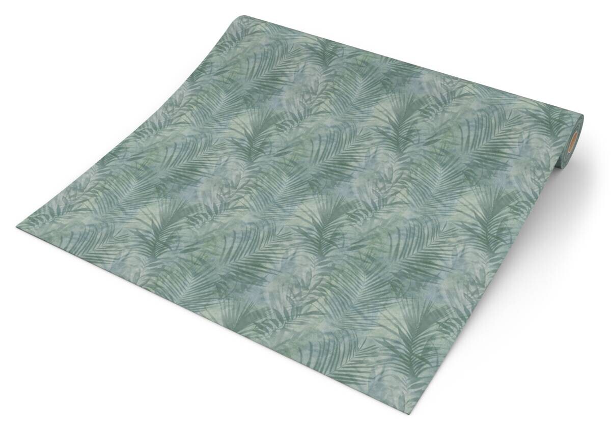 Vliestapete Palmenblätter grün B/L: ca. 53x1005 cm