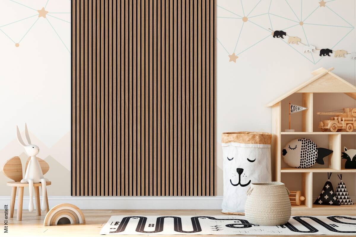 Wand- und Akustikpaneel braun L/B/H: ca. 244x60x1 cm pro Stück