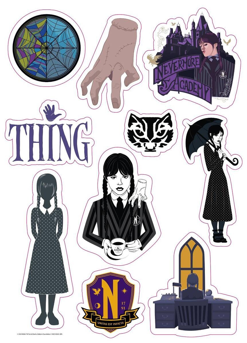 Wandsticker Wednesday B/L: ca. 50x70 cm