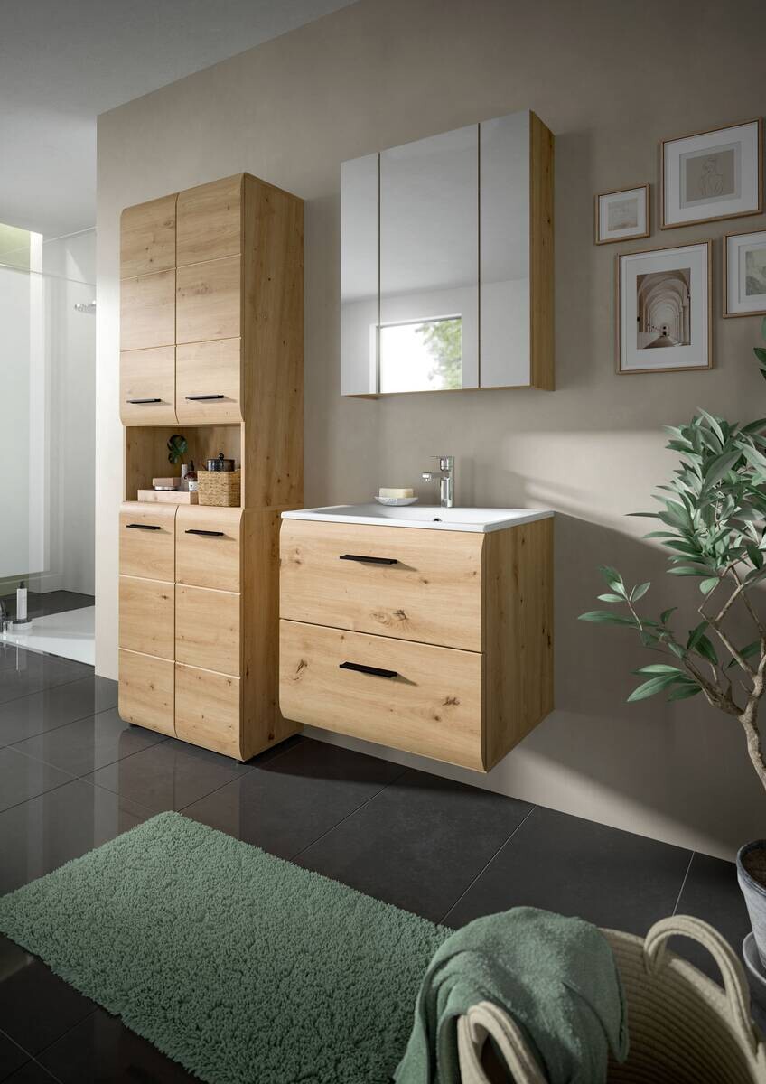 Badezimmer-Set Ice Artisan Oak Nachbildung B/H/T: ca. 135x185x46 cm