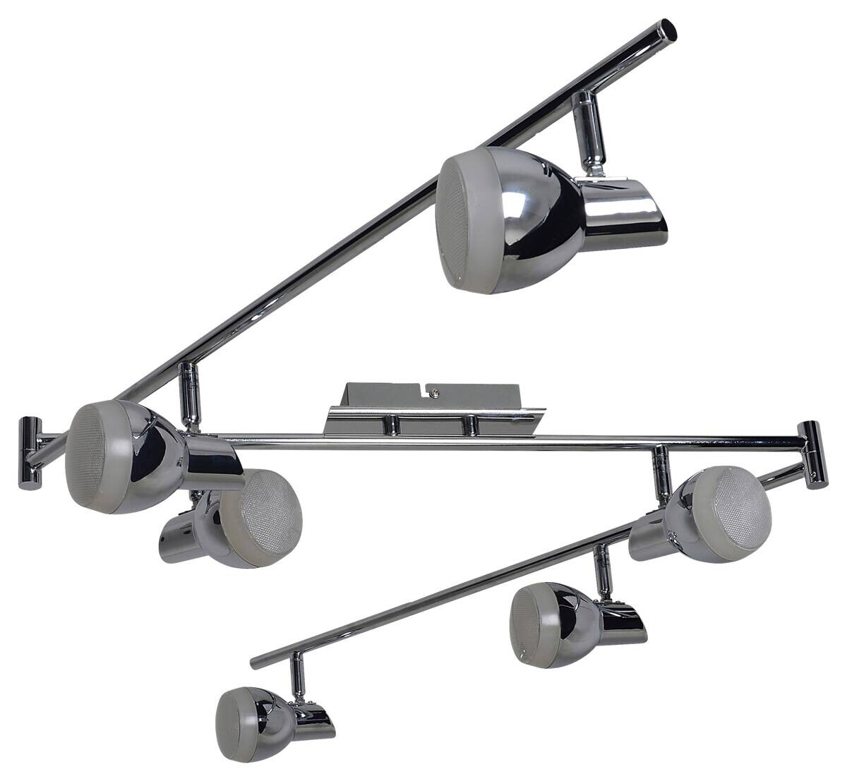 Näve Leuchten Spotschiene 1166942 Chrom Kunststoff Metall B/H/T: ca. 8x13x180 cm 6 Brennstellen
