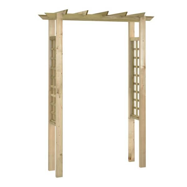Gartenbogen braun B/H/T/L: ca. 60x204x60x150 cm