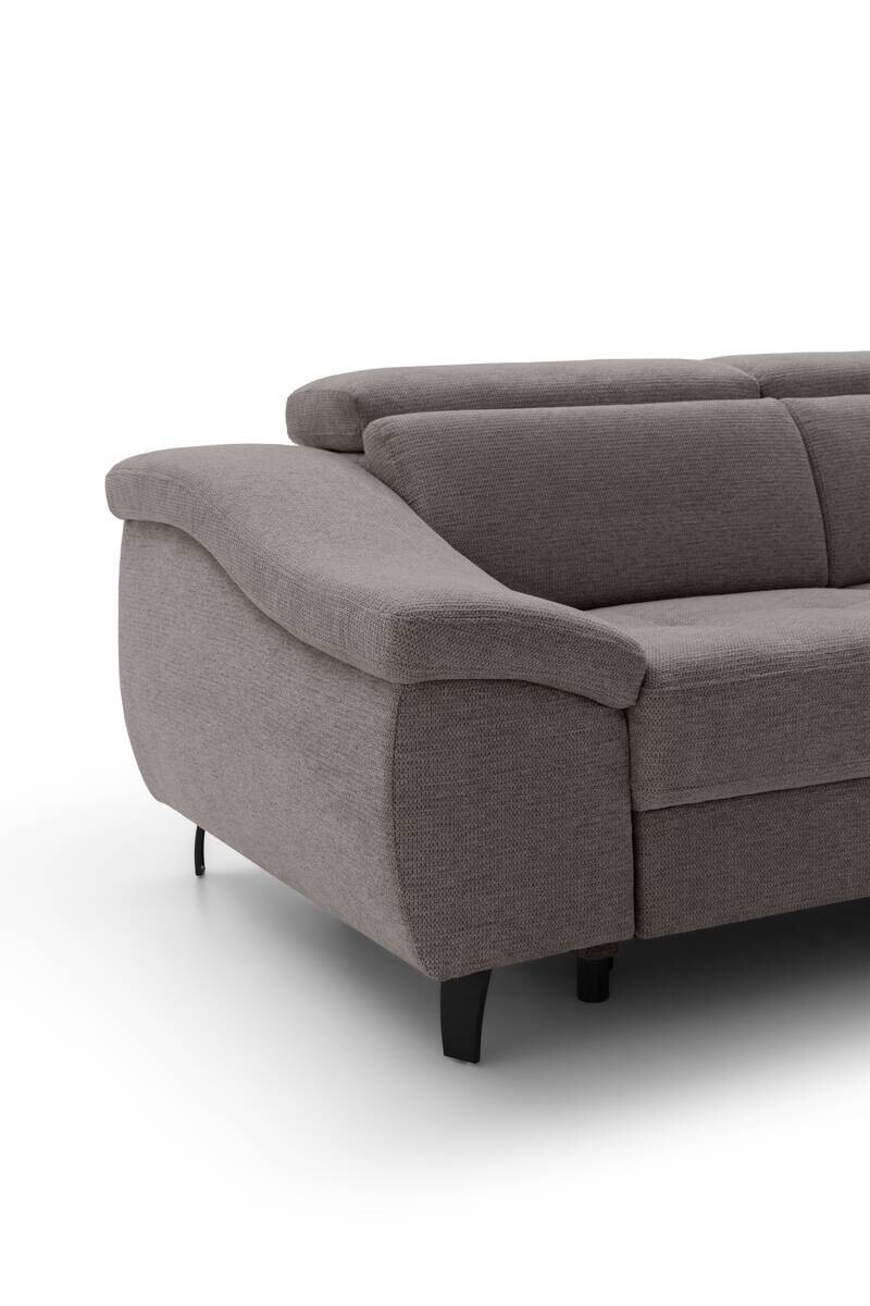 Ecksofa mit Bettfunktion braun Flachgewebe B/H/T: ca. 280x96x238 cm