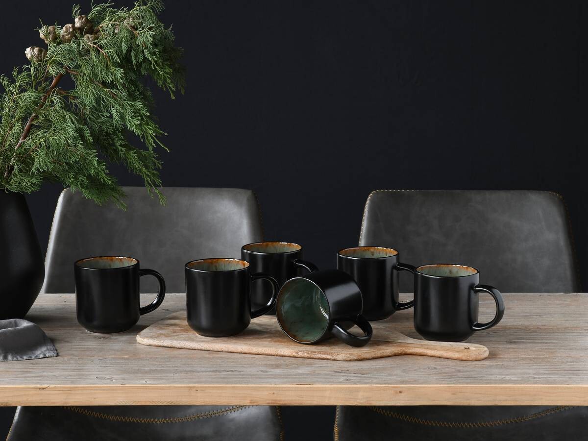 CreaTable Kaffeebecher Nordic Fjord Green grün Steinzeug