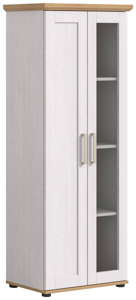 Vitrinenschrank VERONA Lärche Nachbildung Eiche Nachbildung B/H/T: ca. 64x161x37 cm