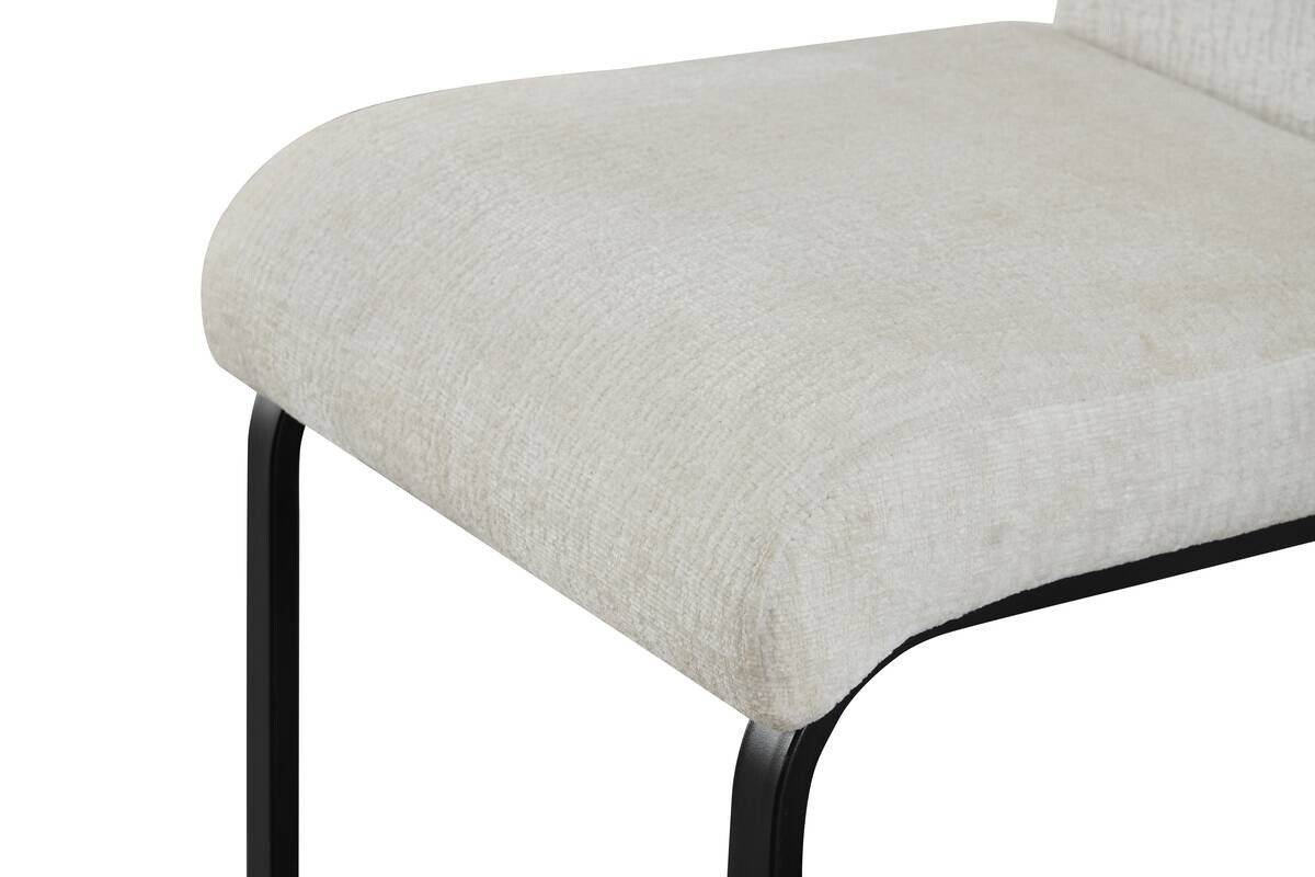 Schwingstuhl LENI, 2er Set creme schwarz Webstoff B/H/T: ca. 43x98x59 cm