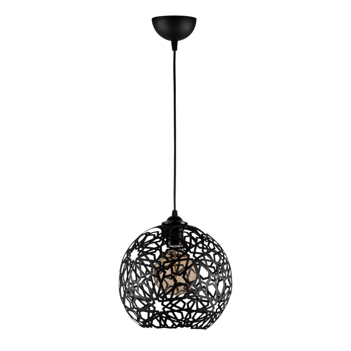 Opviq Pendelleuchte Fellini schwarz Eisen B/H/T/L/D: ca. 25x119x25x25x25 cm E27 1 Brennstellen