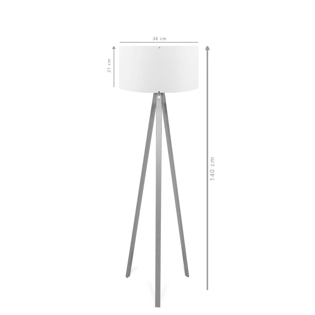 Opviq Stehlampe braun PVC MDF B/H/T/L/D: ca. 38x140x38x38x38 cm E27 1 Brennstellen