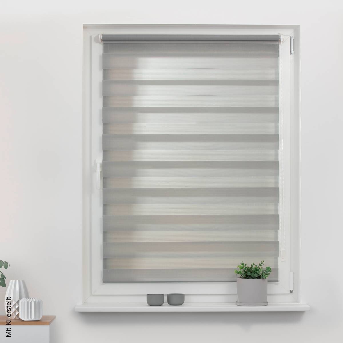 LICHTBLICK Doppelrollo Duo grau B/T: ca. 45x150 cm
