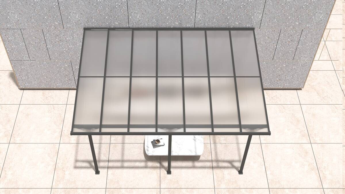 Westmann Terrassenüberdachung Bruce grau Aluminium B/H/T: ca. 434x269x300 cm