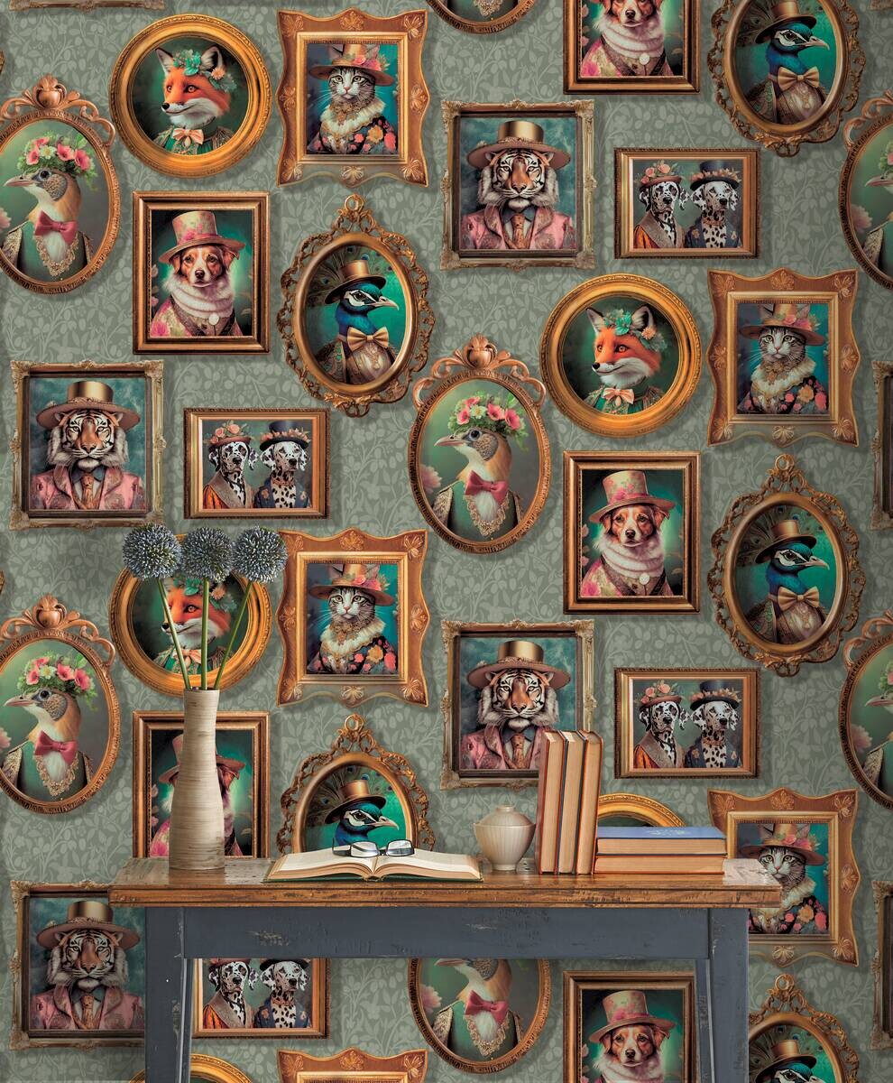 UGEPA Papiertapete Tiere bunt B/L: ca. 53x1005 cm