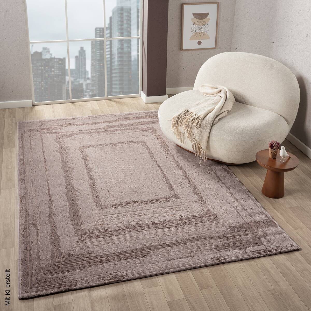 Webteppich Costa taupe B/L: ca. 80x150 cm