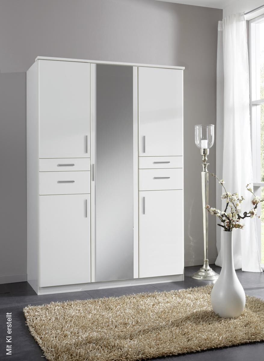 Kleiderschrank Koblenz weiß B/H/T: ca. 135x198x58 cm