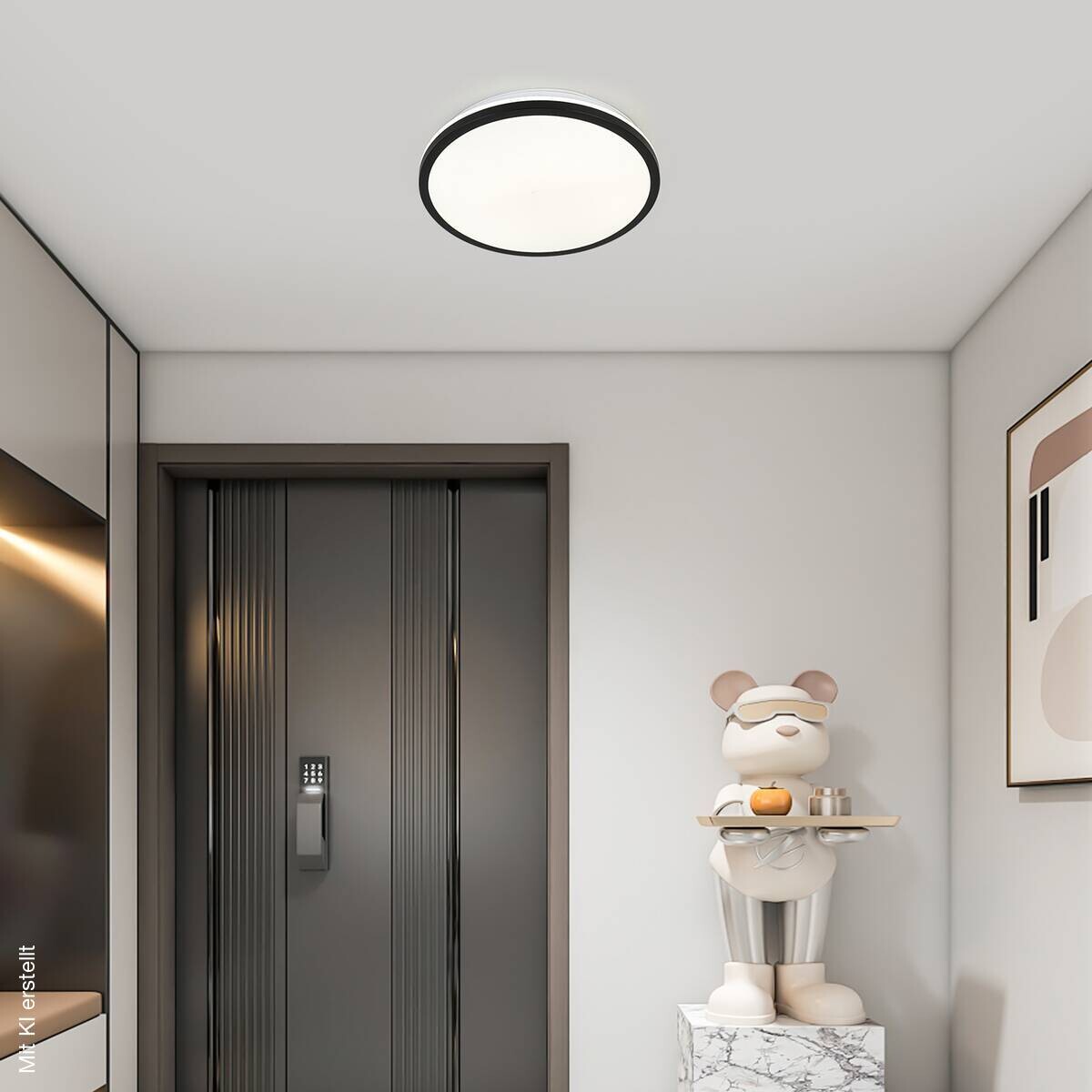 Nolo LED-Deckenleuchte Hela schwarz Kunststoff H/D: ca. 4,3x25 cm