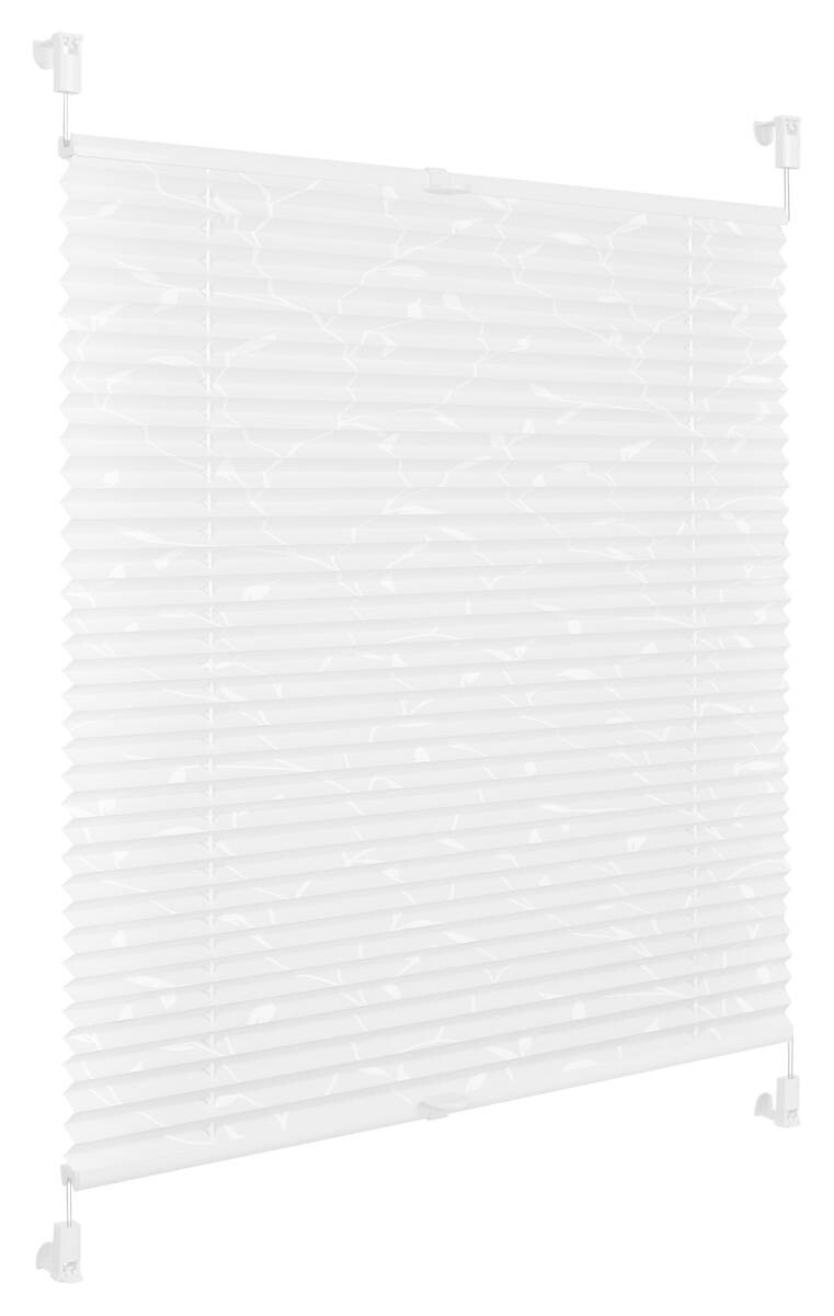 LICHTBLICK Spannplissee Pflanze weiß B/L: ca. 70x130 cm