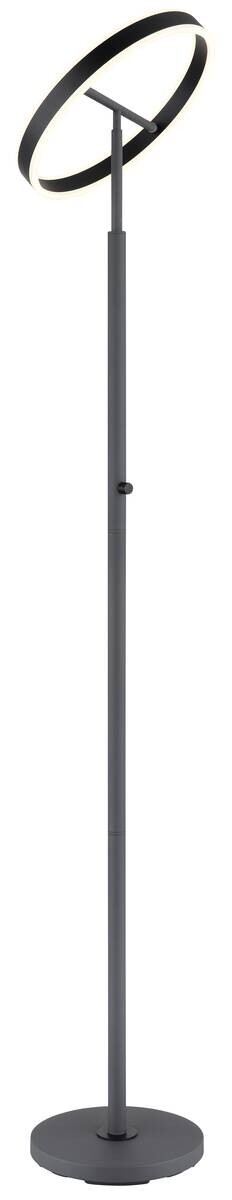 GLOBO Stehleuchte schwarz anthrazit Opal Metall Acryl Aluminium H/D: ca. 181x40 cm 1 Brennstellen
