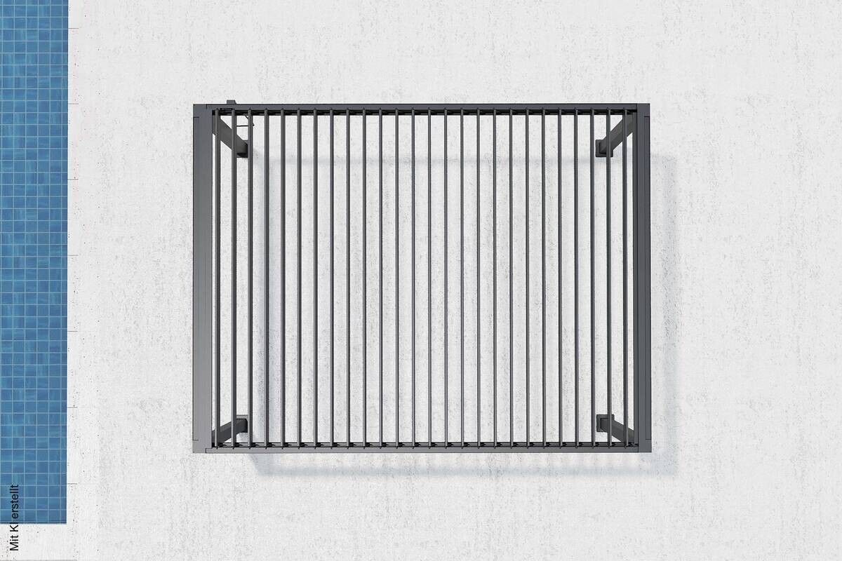 Pergola anthrazit Aluminium B/H/L: ca. 300x254,5x393 cm