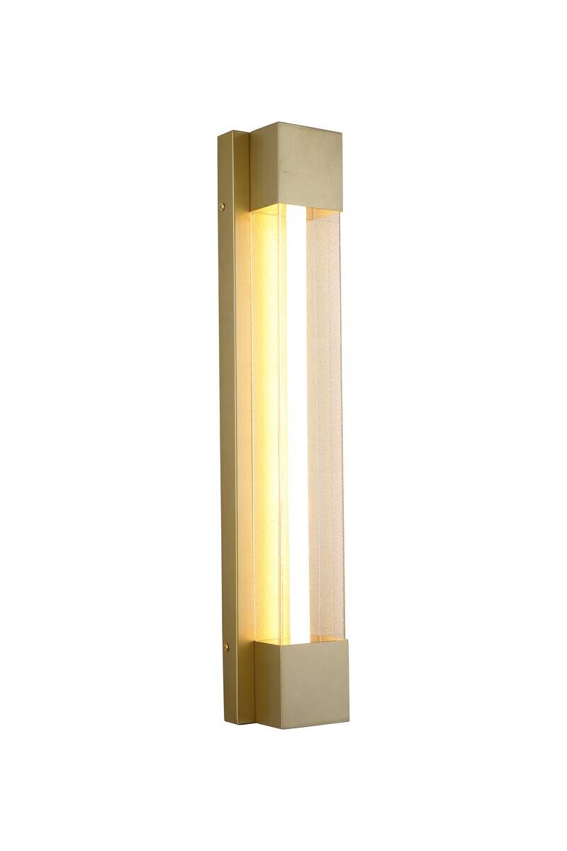 LED-Außenwandleuchte klar gold B/H/T/L: ca. 12x60x8,5x8,5 cm