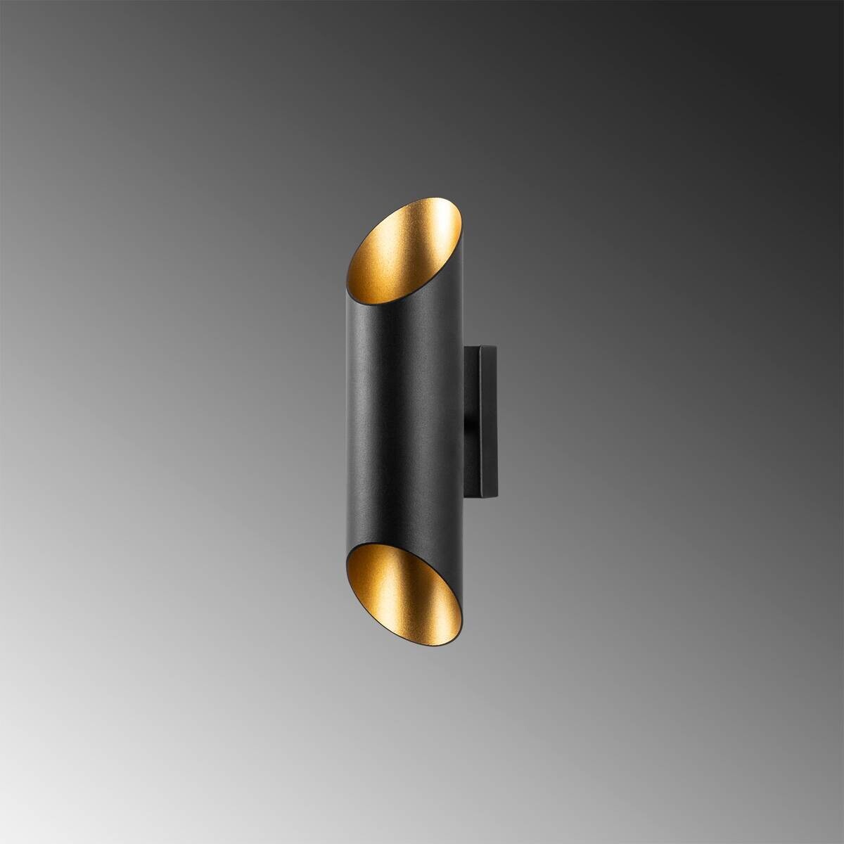 Opviq Wandleuchte Cut gold schwarz Metall B/H/T/L/D: ca. 12x30x12x8x8 cm G9 2 Brennstellen