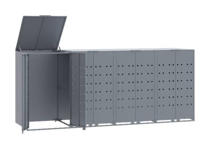 vidaXL Mülltonnenbox grau