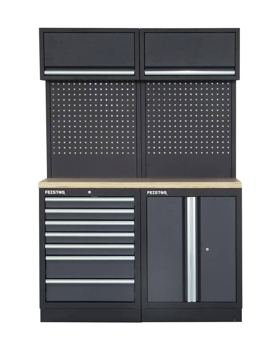 Werkstatteinrichtung Apollo schwarz B/H/L: ca. 136x200x46 cm