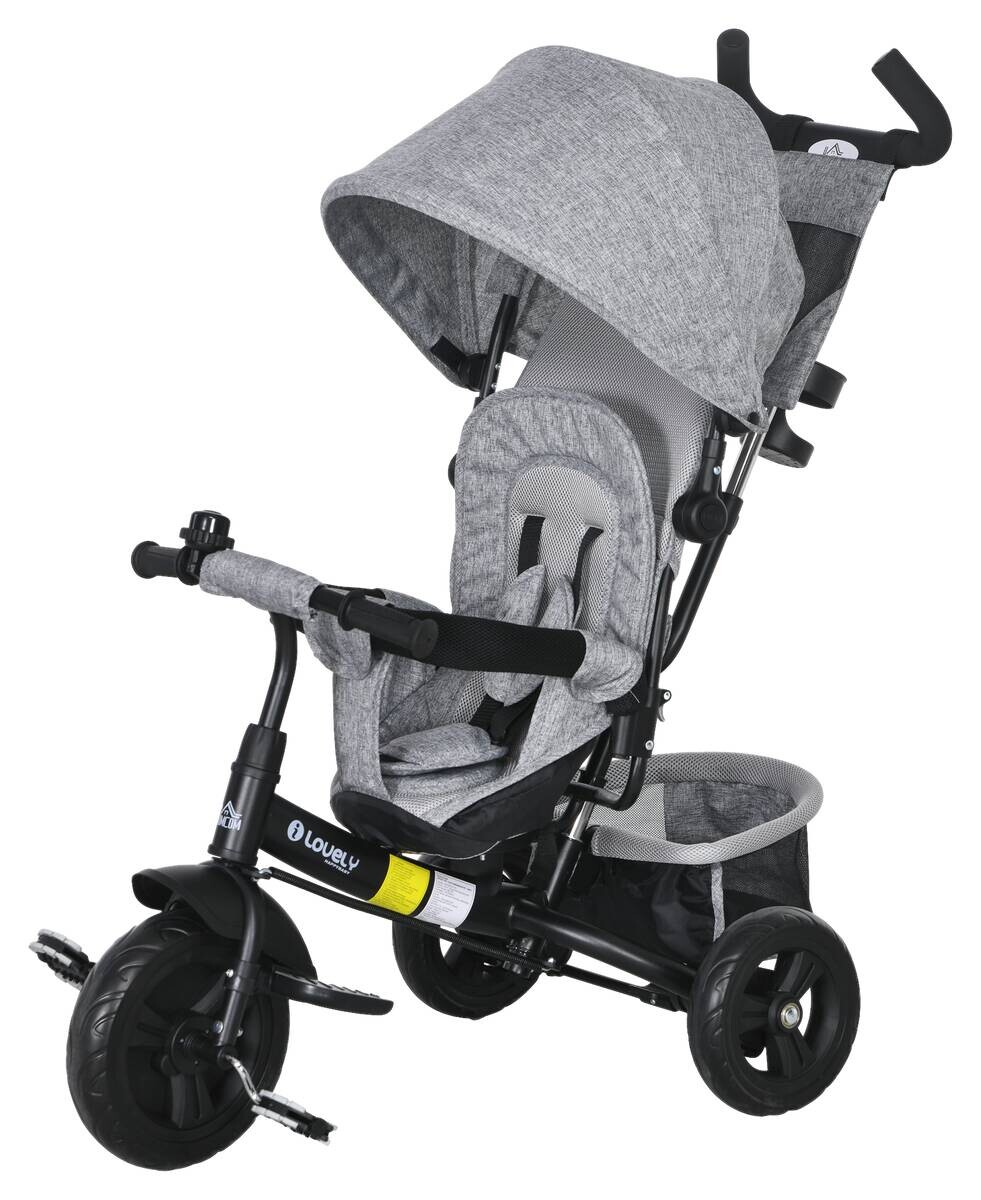 HOMCOM Kinderdreirad grau B/H/L: ca. 49x102x102 cm